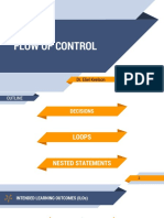  Flow of Control