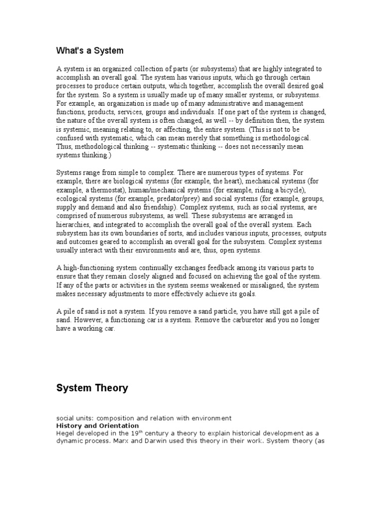 What Is A System | PDF | System | Systems Theory