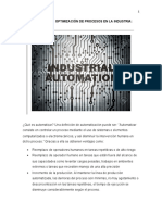 Automatización y Optimización de Procesos en La Industria