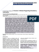 A Survey Study On Farmers' Attitude Regarding Strawberry Cultivation