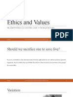 Ethics and Values Frameworks 1