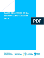 Tasas Delictivas en La Provincia de Córdoba 2019. González, R. Et Al (2020)