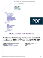 Variateur de Vitesse Pour Moteur À Courant Continu Par PIC16F876 en MLI (PWM) 12V