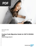 Custom Code Migration Guide For SAP S4HANA 1909 Feature Package Stack 01 - 20200212