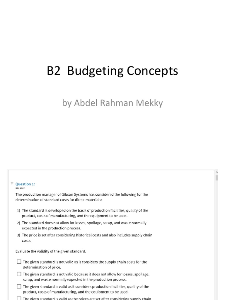 B2 Budgeting Concepts Pdf