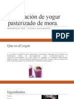 Elaboración de Yogur Pasterizado de Mora