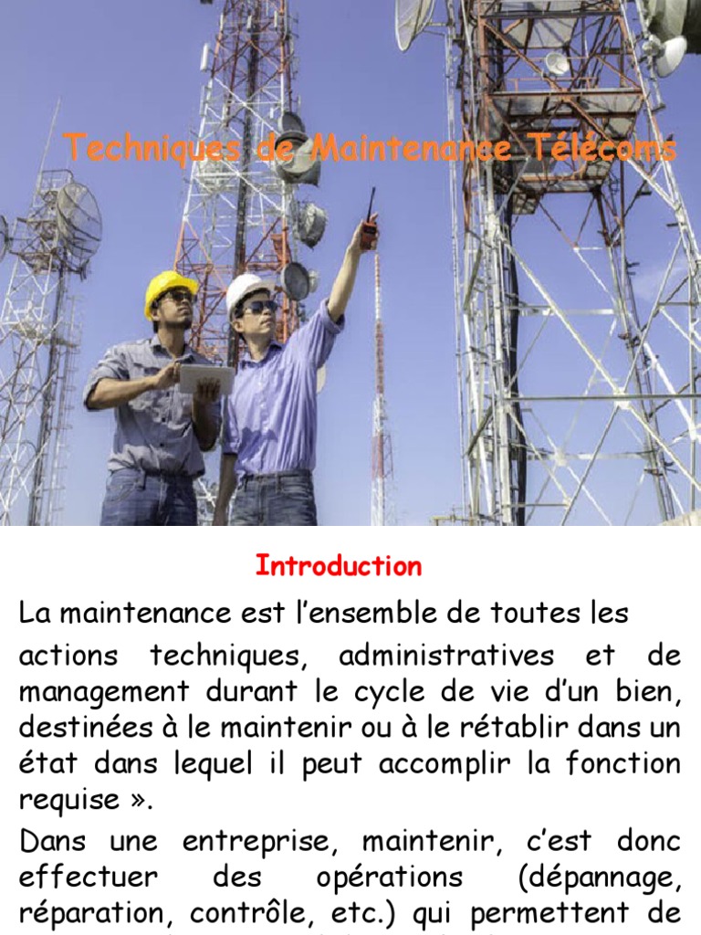 Maintenance des Équipements Télécoms | PDF | Antenne (Radio ...