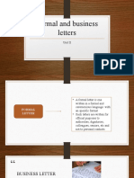 Formal and Business Letters