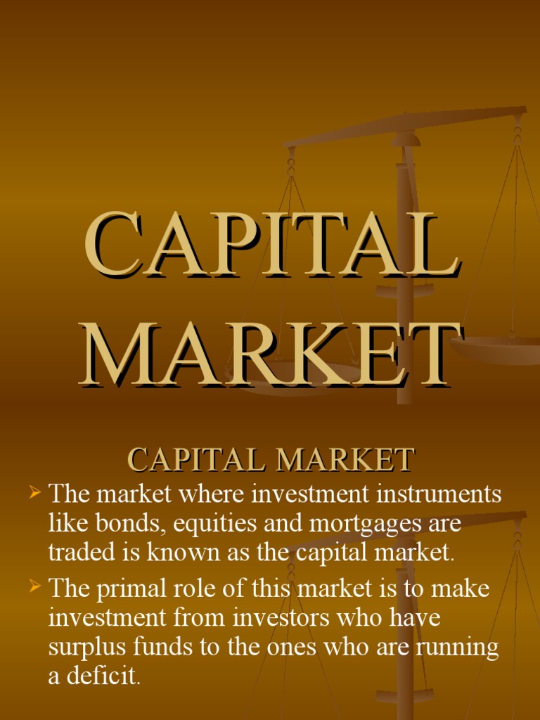 Overview of Capital Markets and Risks | PDF | Financial Markets ...