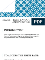 Excel Printing and Page Layout