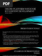 Online Platform Tools For ICT Content Development