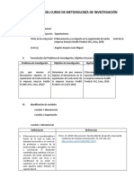 Matriz de Consistencia - METODOLOGÍA DE INVESTIGACIÓN - Trabajo Final