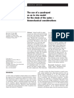 The use of a quadruped as an in vivo model for the study of the spine biomechanical considerations