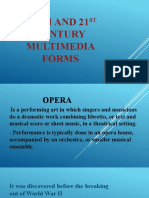 2oth and 21 Century Multimedia Forms