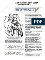 TEMA SAN PEDRO Y SAN PABLO-RELIGIÓN
