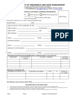 Distance Learning Application Form