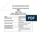 Academic Plan For May and June PDF