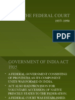 Federal Court Established Under 1935 Government of India Act