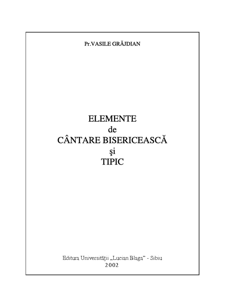 1 Elemente - De.cantare - Bisericeasca.si - Tipic | PDF