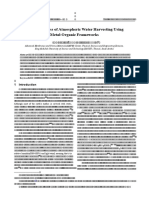 Recent Progress of Atmospheric Water Harvesting Using Metal-Organic Frameworks