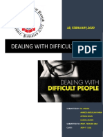 Dealing With Difficult People: 18, FEBRUARY, 2020