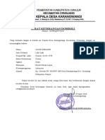 SURAT KETERANGAN DOMISILI DESA Karangwangi Ciranjang AGUS SOBANDI