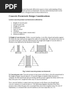 Concrete Formwork Design Guidelines | PDF | Bending | Concrete