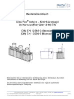 ClearFox Nature Betriebshandbuch