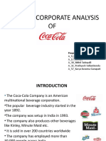 Current Corporate Analysis OF: Prepared and Presented by