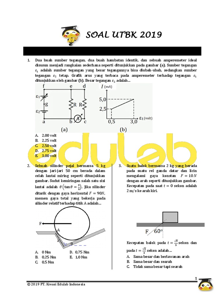 Soal Utbk 2019