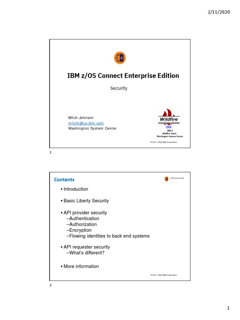 Unit 2 - zOS Connect EE Security | PDF | Operating System | Information ...