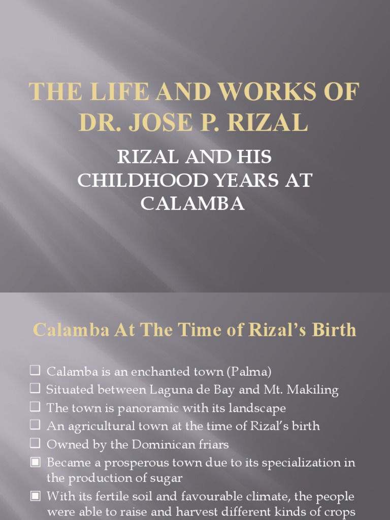 Rizal's Early Life in Calamba, Laguna | PDF | History