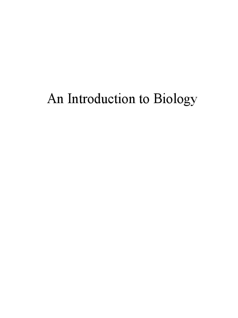 Introduction To Biology | PDF | Cell (Biology) | Organisms