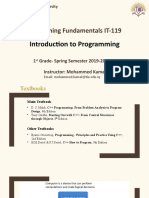 Programming Fundamentals IT-119