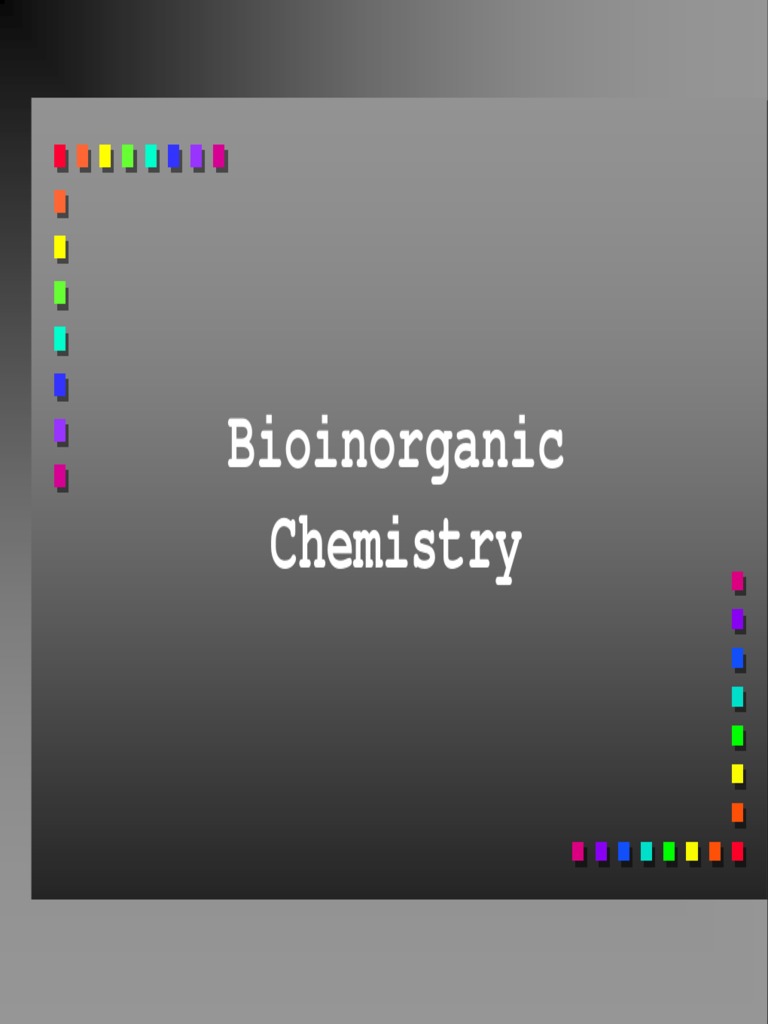 Bioinorganic Chemistry Essentials | PDF
