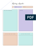 Meeting Agenda Template Fancy A4 PDF