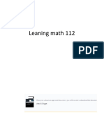 Learning Math 112