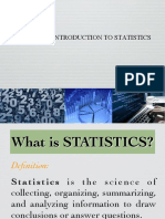 Lesson 1: Introduction To Statistics