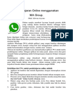 Pembelajaran Online Menggunakan WHATSAPP