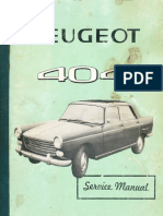 Peugeot 404 Workshop Manual