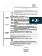 Cansuje National High School: Individual Workweek Accomplishment Report