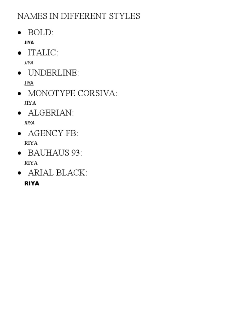 Activity 4.2: Name Styles | PDF