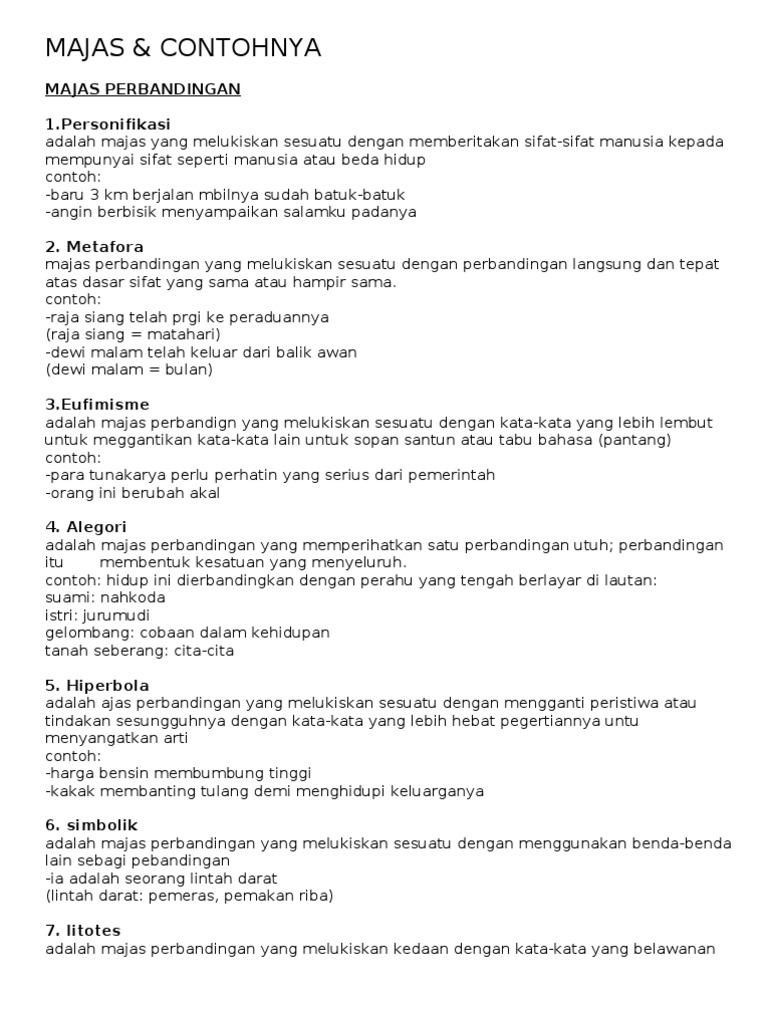 Apa Itu Majas Hiperbola Brainly 1001 Contoh Majas