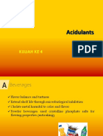 Acidulants in Beverages and Foods