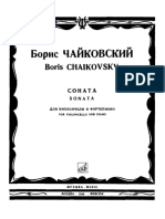 Tchaikovsky Boris Cello Sonata - Piano & Cello Part PDF