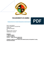 The University of Zambia: Department of Adult Education and Extension Studies