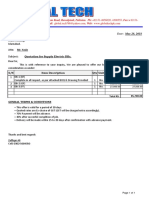 Ref. No. Gt-18216 Date: May 28, 2018: Subject: Quotation For Supply Electric Dbs