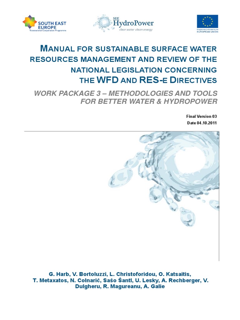 SEE Hydropower WP3 D3.1 TUG 111117 | PDF | Environmental Impact ...