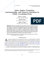 Distributive Justice, Promotion Instrumentality, and Turnover Intentions in Public Accounting Firms PDF