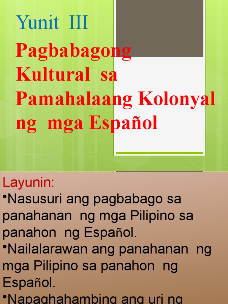 1 Pagbabagong Kultural